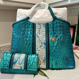 Brahmin Peacock Shimmer ELAINE and Cordelia Wallet